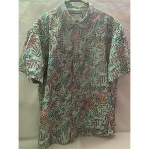 Free Planet Men's 3XL Multi-Colored Short Sleeve Tropical Hawaiian Cotton Shirt